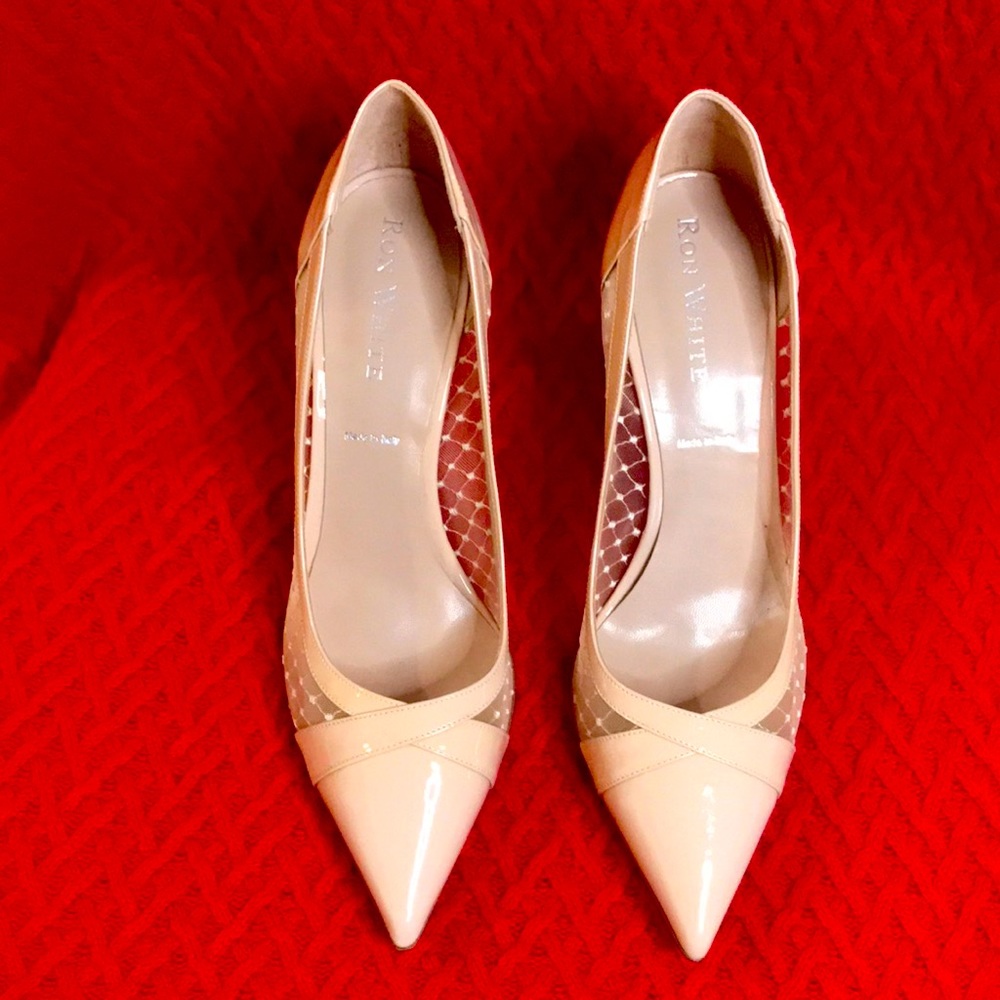 Ron White Size US 11-11 1/2 (UK 42) Beige Pump